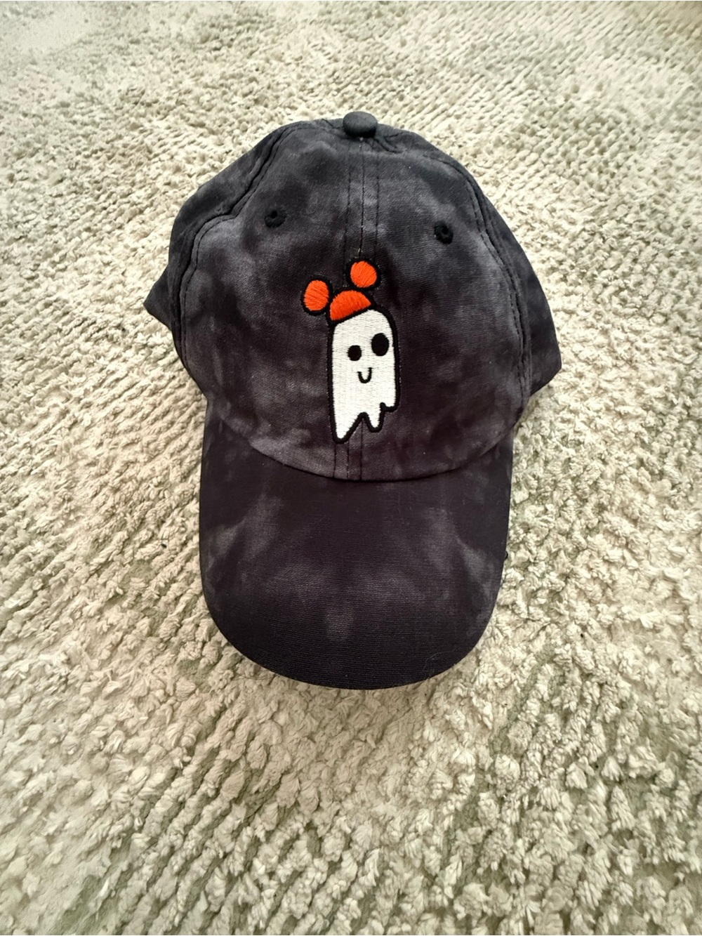Black Ghost Mickey Ears Baseball Cap